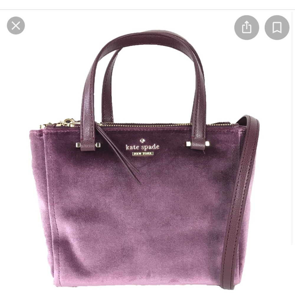 Purple Velvet Kaye Spade Purse